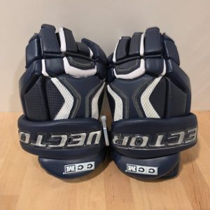 CCM Vector Pro Junior Hockey Gloves Navy White 11 in 28 cm