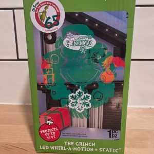 Gemmy The Grinch LED Whirl-A-Motion Static Projection Light Multicolor