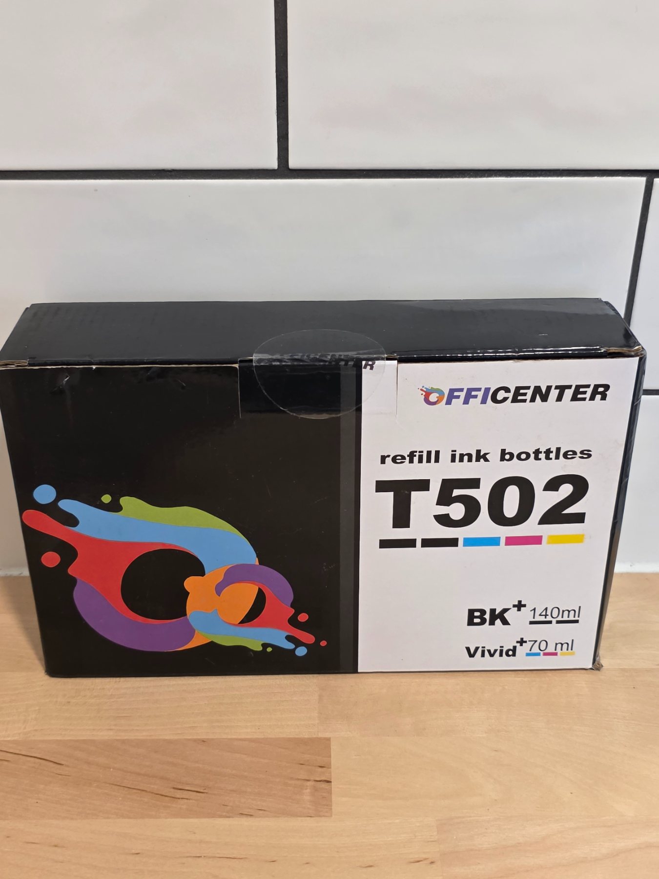 Officenter T502 502 Refill Ink Bottles for Epson EcoTank BK 140mL Color 70mL