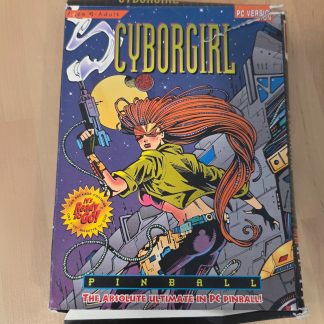 Vintage 1994 Cyborgirl Epic Pinball PC Game 3.5" Disk Box Manual