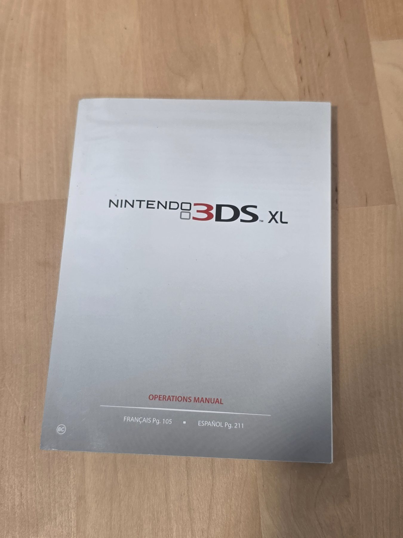 Nintendo 3DS XL Operations Manual English French Spanish