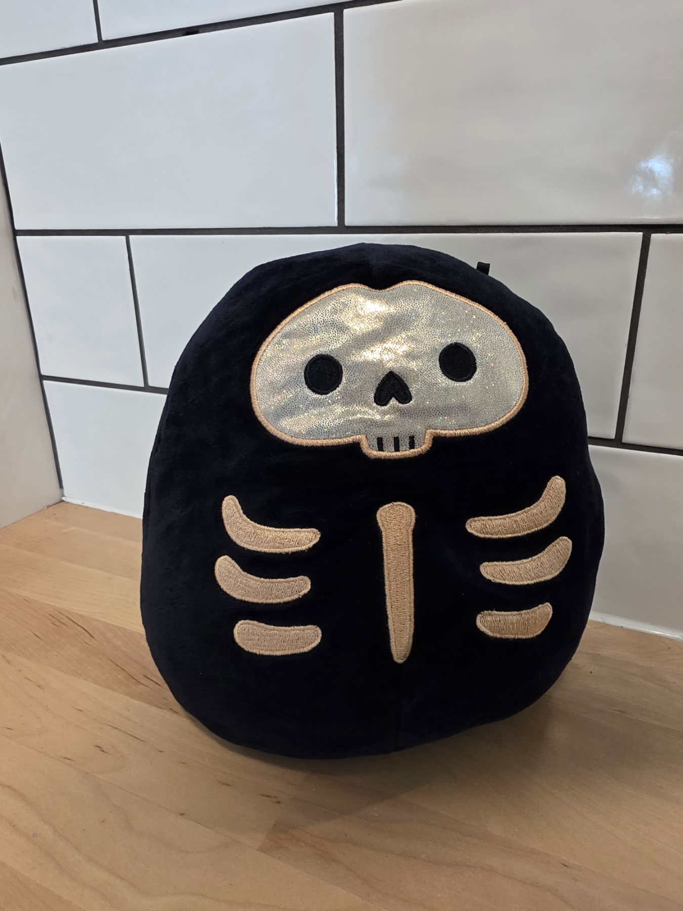 Squishmallows Judith Skeleton Halloween Plush Black Gold Shimmer