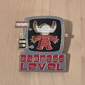 Disney Lilo & Stitch Badness Level Sliding Pin 2005