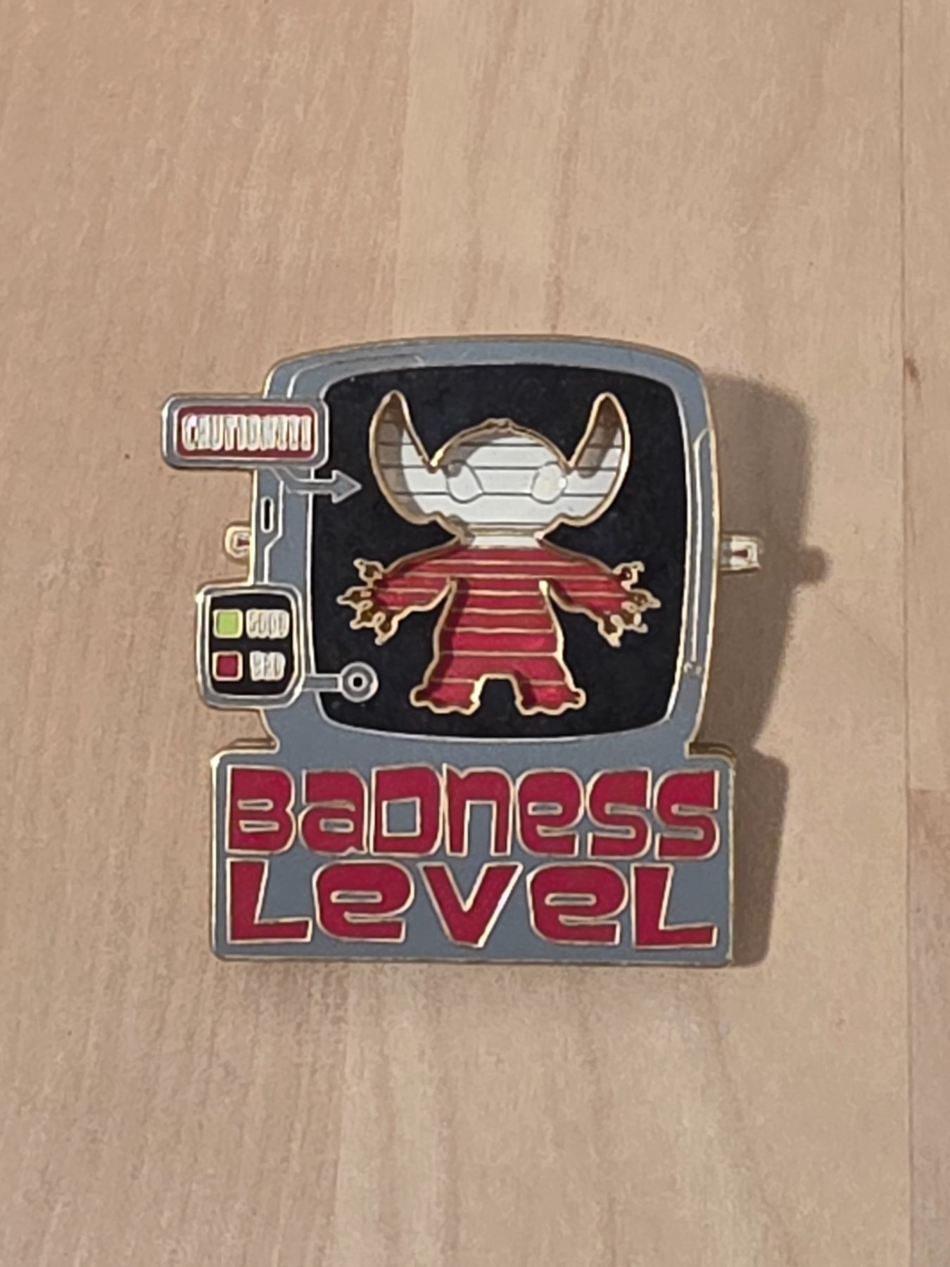 Disney Lilo & Stitch Badness Level Sliding Pin 2005