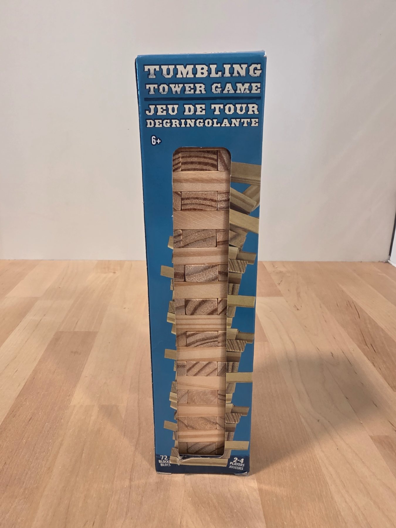 Tumbling Tower Game 72 Blocks Wooden Stacking Game 2-4 Players Age 6+