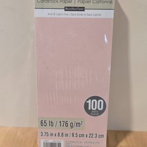 Recollections Blush Cardstock Paper 100 Sheets 3.75 x 8.8 in 65 lb
