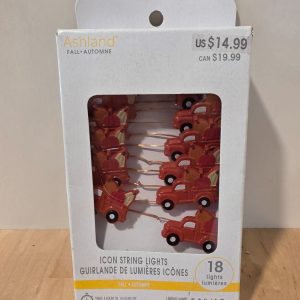 Ashland Fall Pumpkin Truck Icon String Lights 18 Count Battery Timer 5.6 Ft