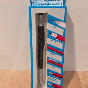 Greenbrier 6-in-1 Stylus Pen Black Ink Ruler Level Screwdrivers