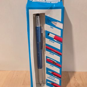 Greenbrier 6-in-1 Stylus Pen Blue Black Ink Ruler Level Screwdrivers