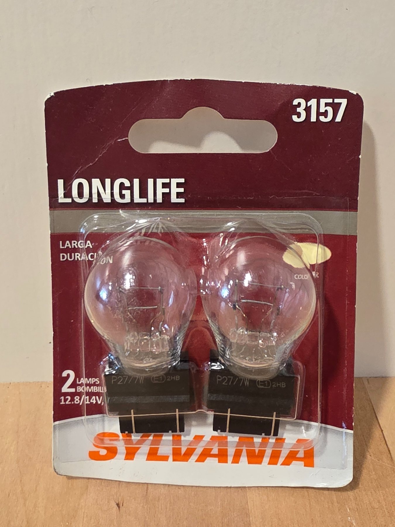SYLVANIA 3157 Long Life Automotive Mini Bulbs 2 Pack 3157LL.BP2