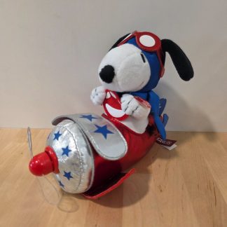 Peanuts Snoopy Flying Ace Animated Light-Up Musical Plush Airplane
