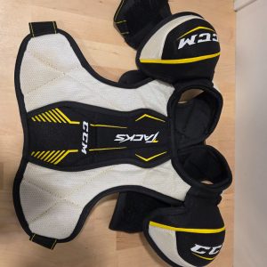 CCM Tacks Youth Large Hockey Shoulder Pads Black Yellow White