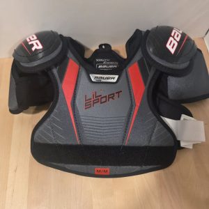 Bauer Lil Sport Youth M/M Ice Hockey Shoulder Pads Black Gray Red