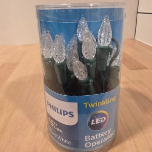 Philips 15 C3 Twinkling LED Battery Operated Lights Pure White