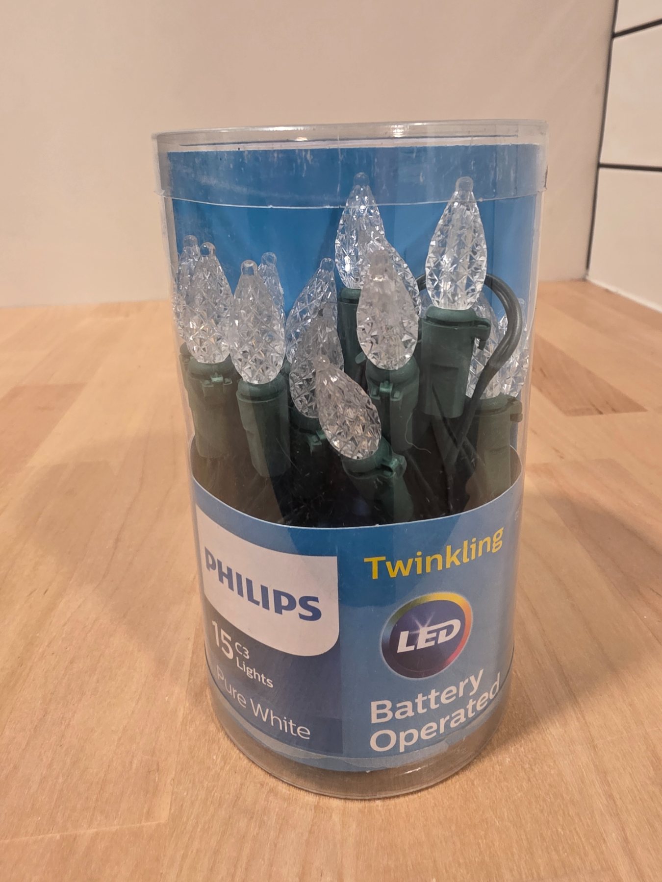 Philips 15 C3 Twinkling LED Battery Operated Lights Pure White