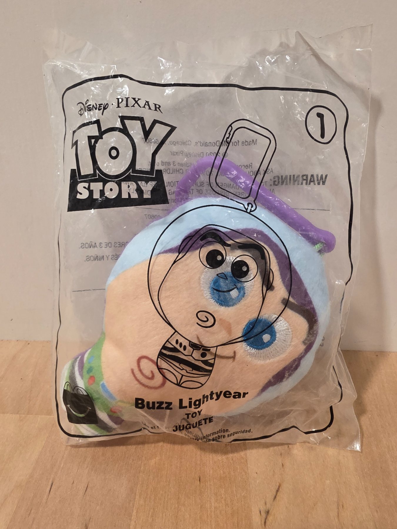 2020 McDonald's Disney Pixar Toy Story Buzz Lightyear Plush Clip-On #1