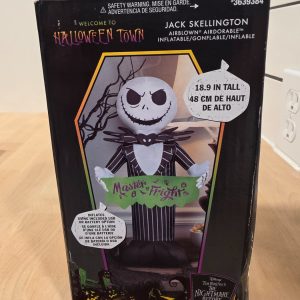 Gemmy Disney Jack Skellington 18.9 in Airblown Tabletop Inflatable