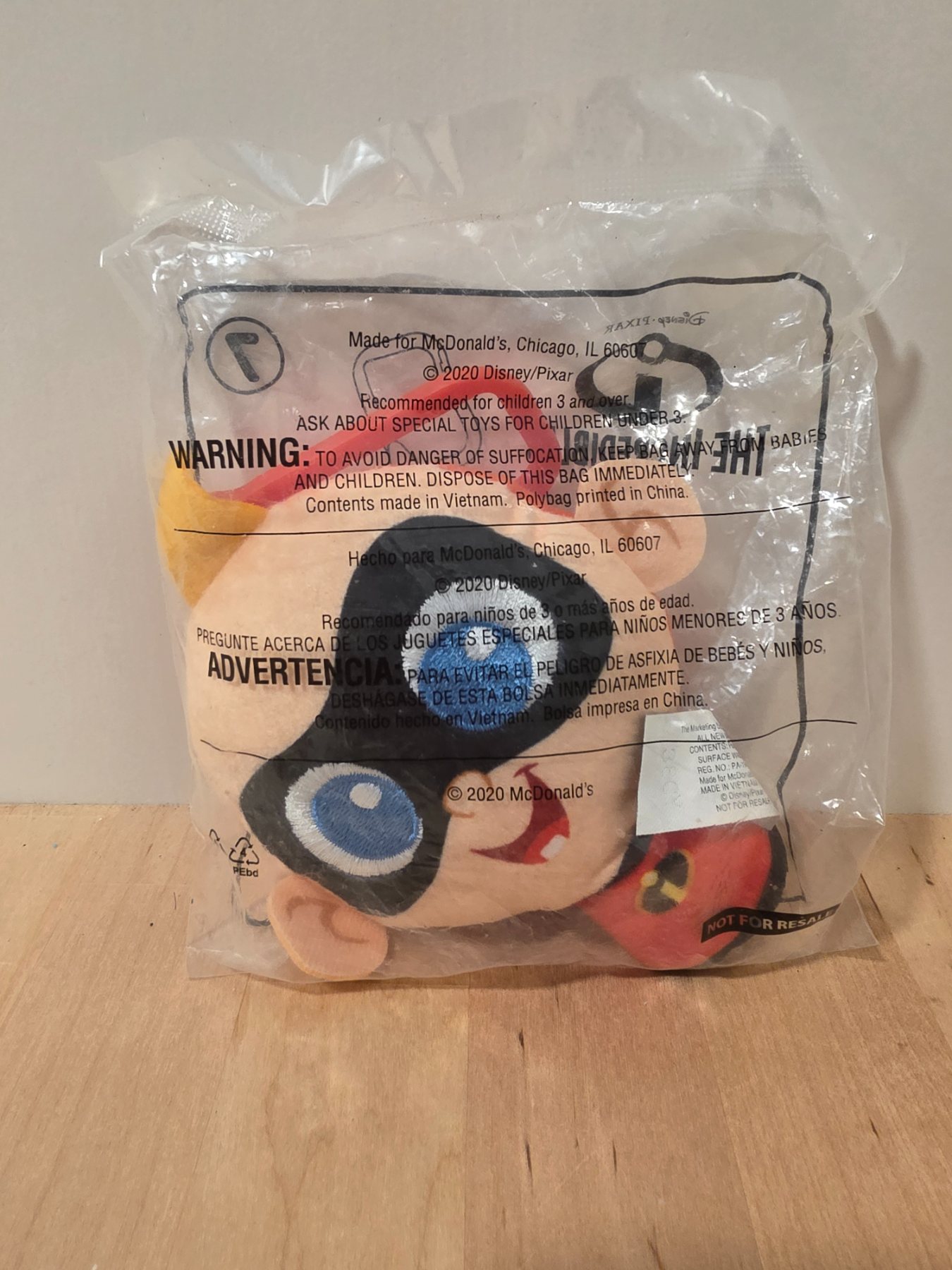 2020 McDonald's Disney Pixar The Incredibles Jack-Jack Plush Toy #7