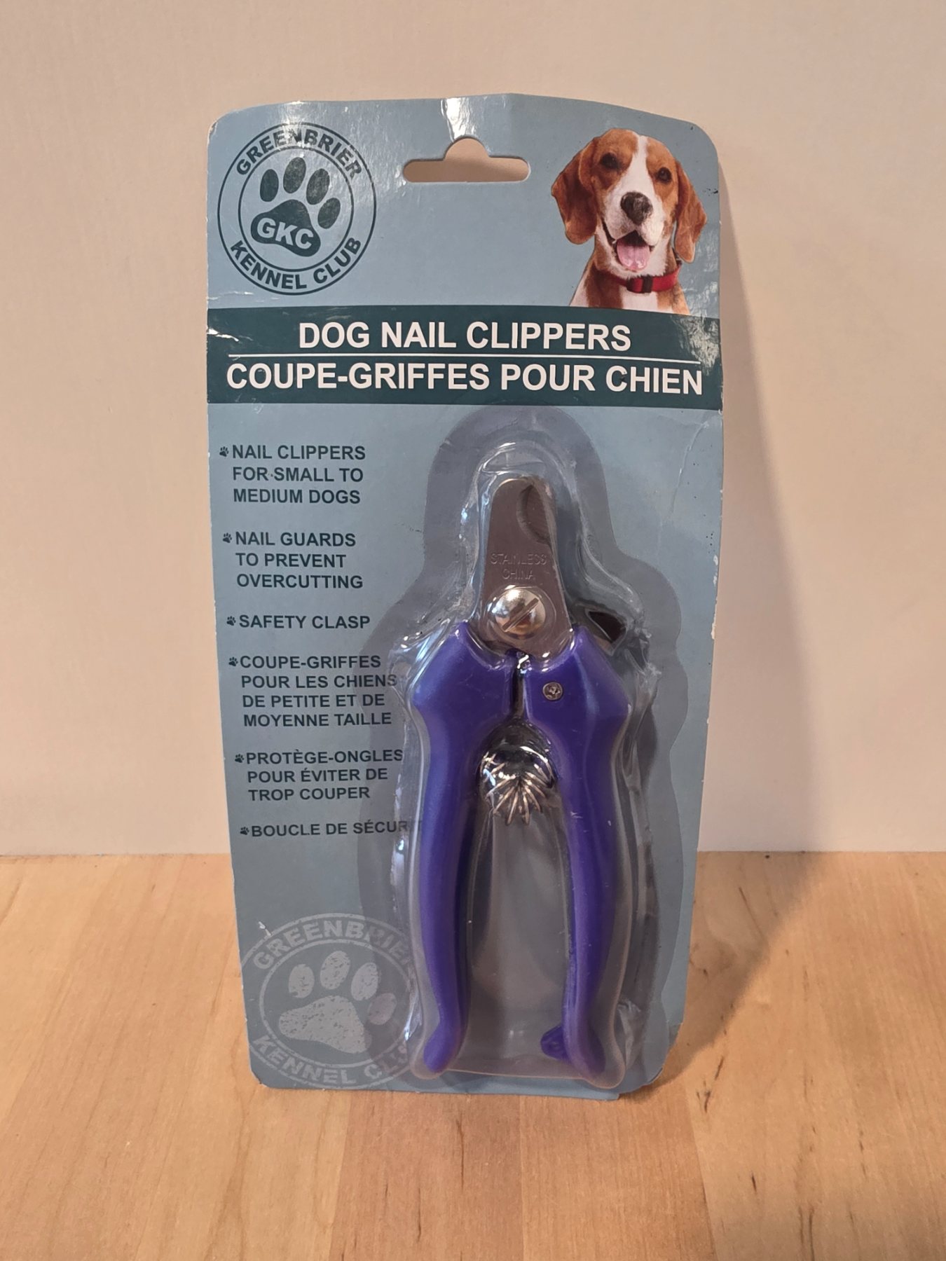 Greenbrier Kennel Club Dog Nail Clippers Small Medium Safety Guard Purple