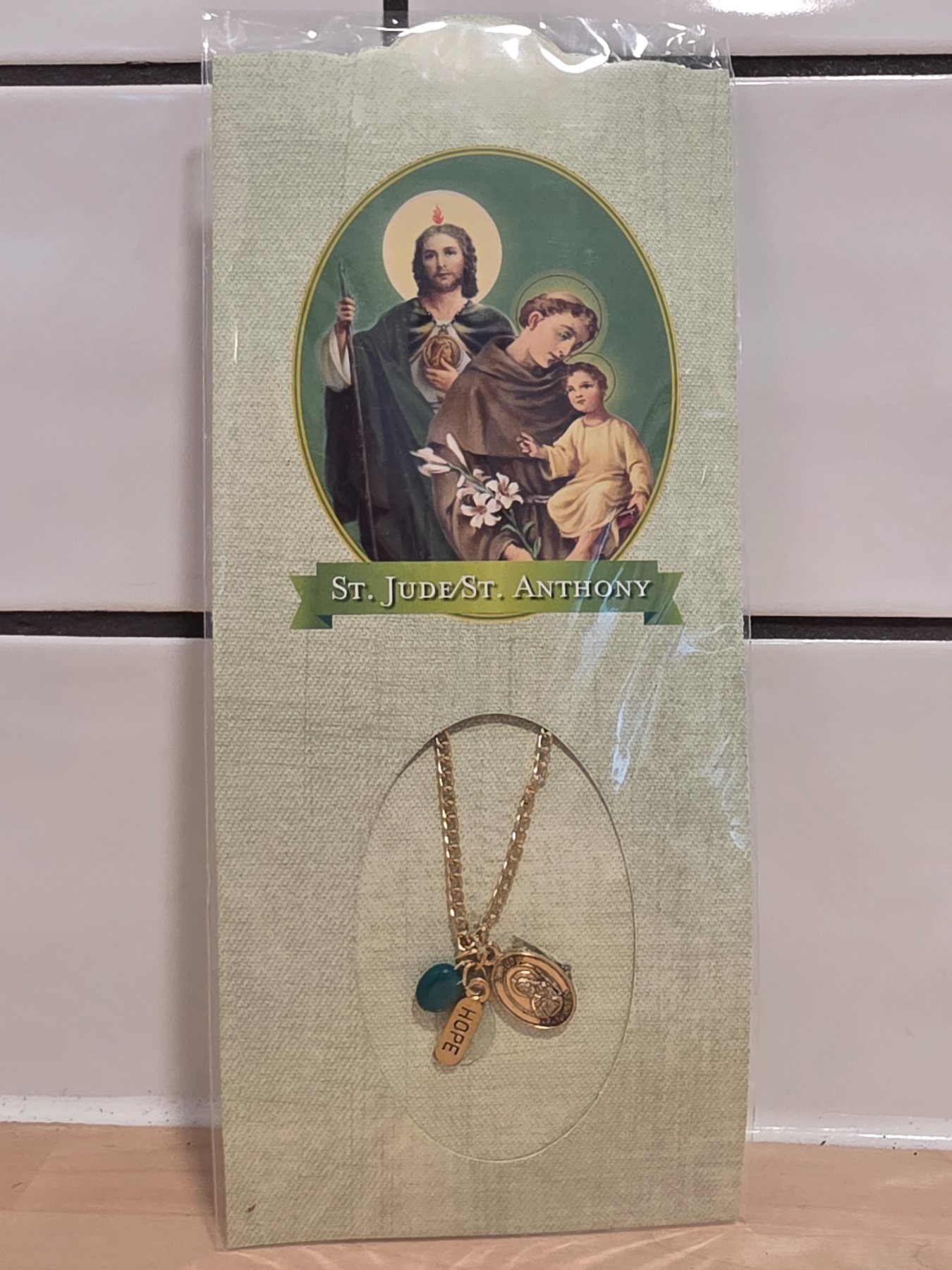 St. Jude St. Anthony Hope Medal Charm Necklace Franciscan Friars