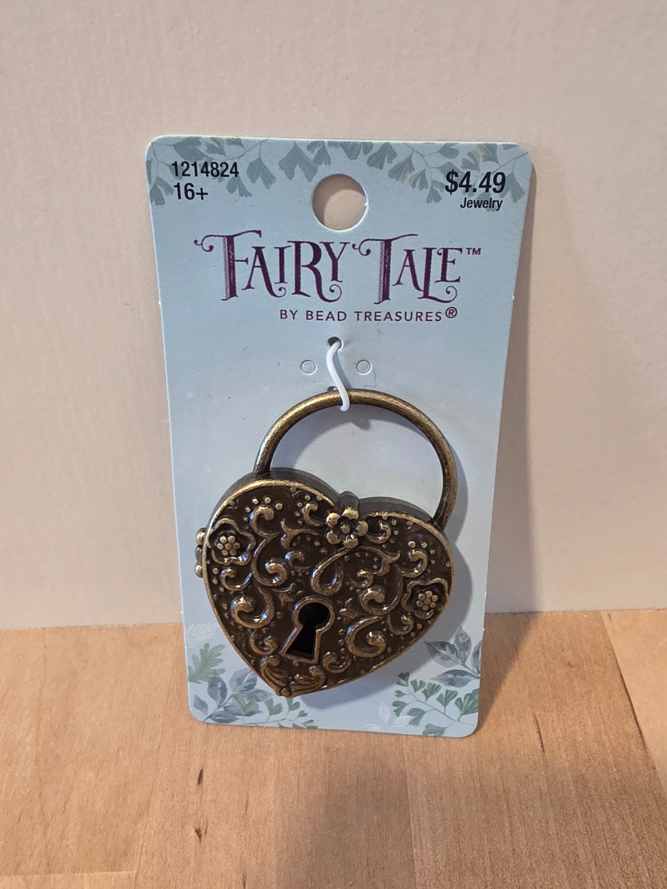 Fairy Tale Bead Treasures Antique Bronze Magnetic Heart Lock Jewelry