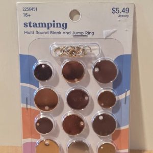 Stamping Multi Round Blank & Jump Ring Jewelry Making Kit 24 Pieces