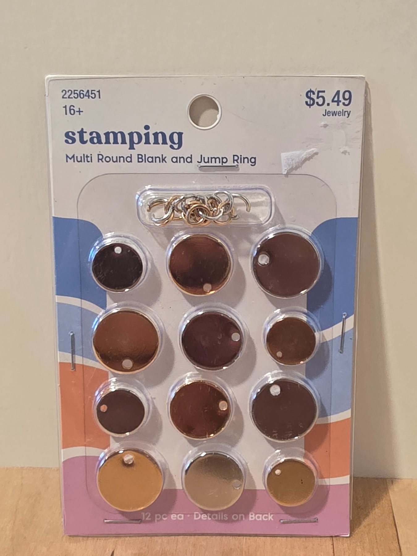 Stamping Multi Round Blank & Jump Ring Jewelry Making Kit 24 Pieces
