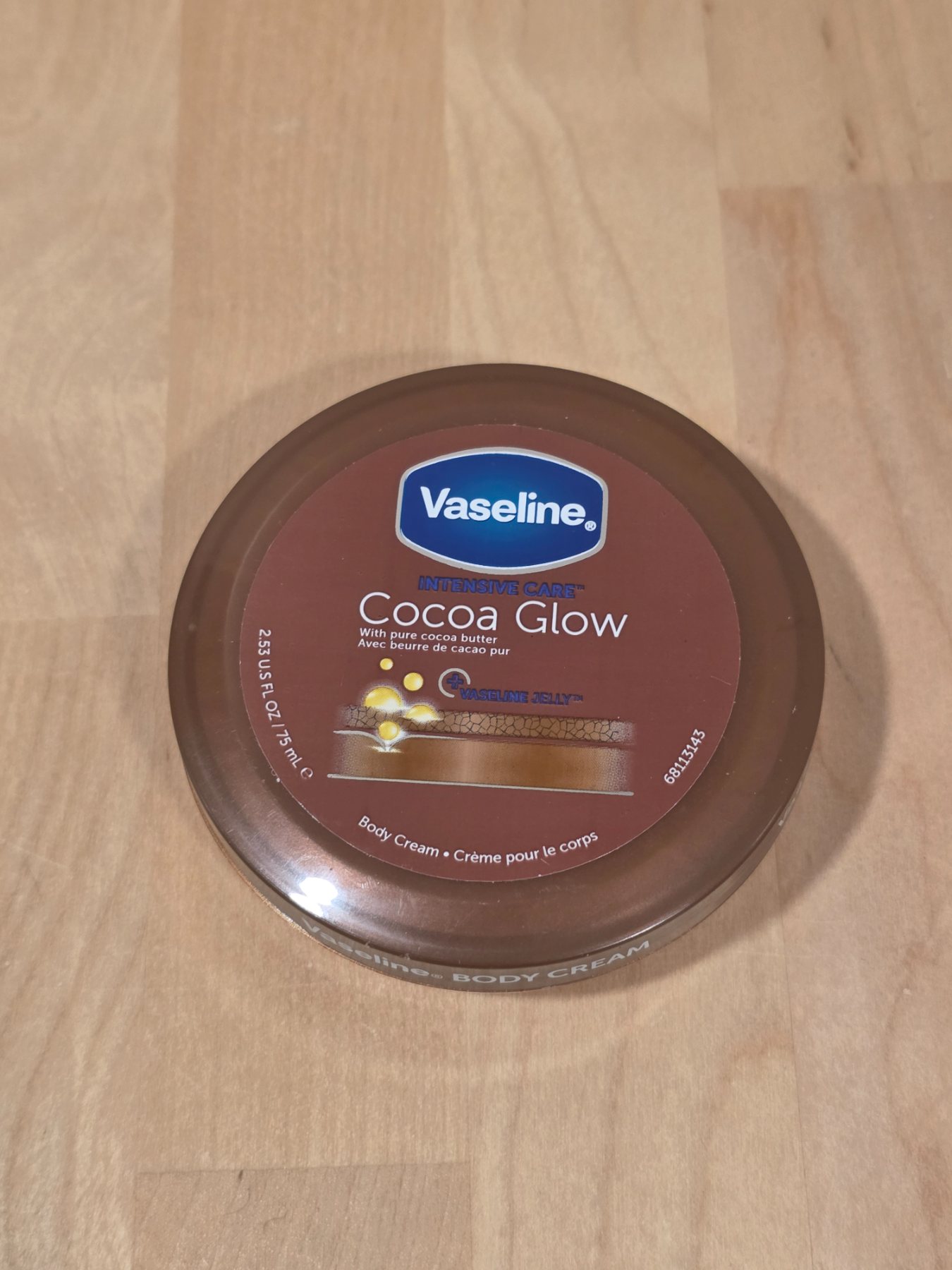 Vaseline Intensive Care Cocoa Glow Body Cream 2.53 fl oz 75 mL