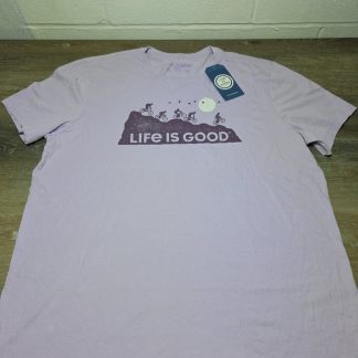 Life is Crusher-Lite Mountain Bike Graphic T-Shirt Men's XXL Lilac