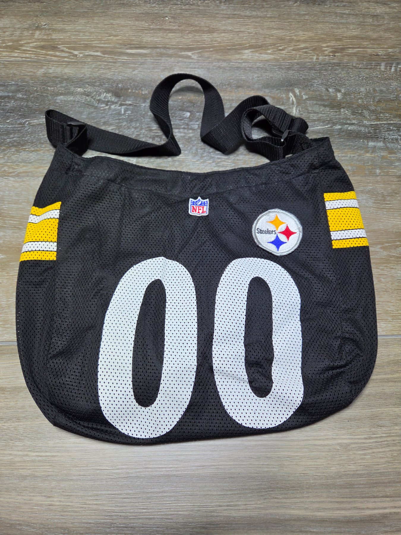 Pro-FAN-ity Pittsburgh Steelers #00 Jersey Mesh Shoulder Bag Black