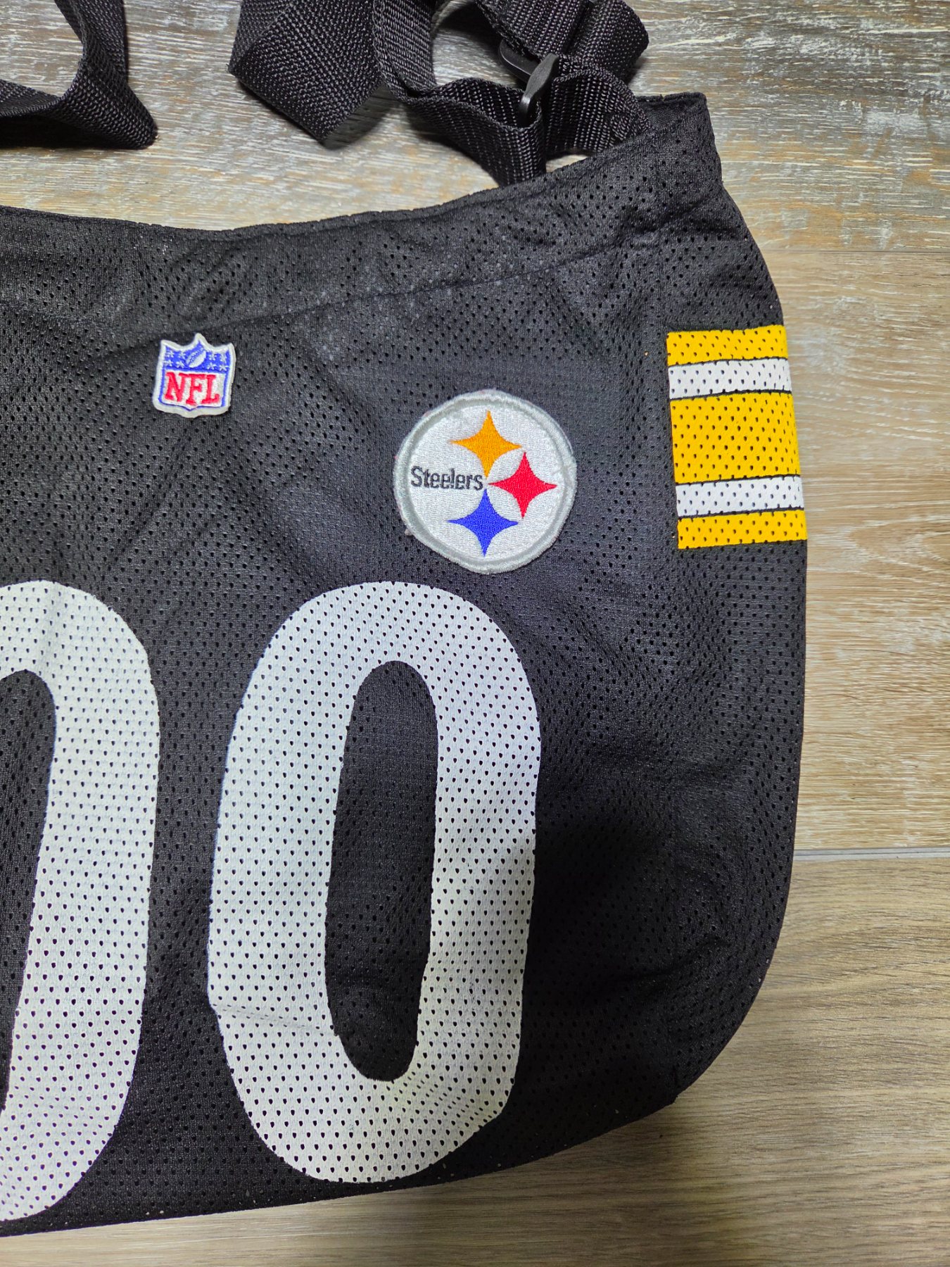 Pro-FAN-ity Pittsburgh Steelers #00 Jersey Mesh Shoulder Bag Black - Image 2