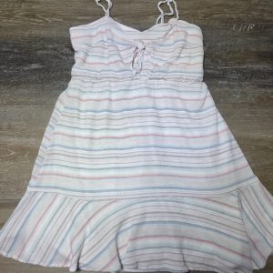 Charlotte Russe Striped Sundress Women M Pastel Smocked Lined