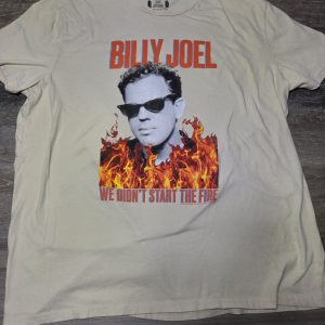 Lee Billy Joel Graphic T-Shirt Men's XL Beige We Didn't Start the Fire