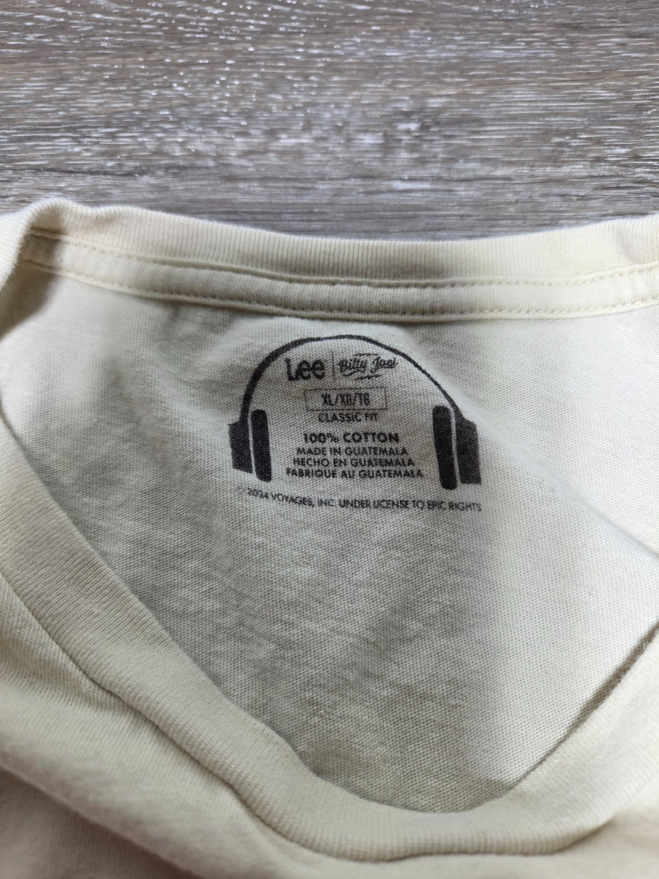 Lee Billy Joel Graphic T-Shirt Men's XL Beige We Didn't Start the Fire - Image 3