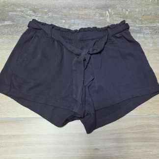 Arizona Jean Co Paperbag Tie Belt Shorts Women's M Black