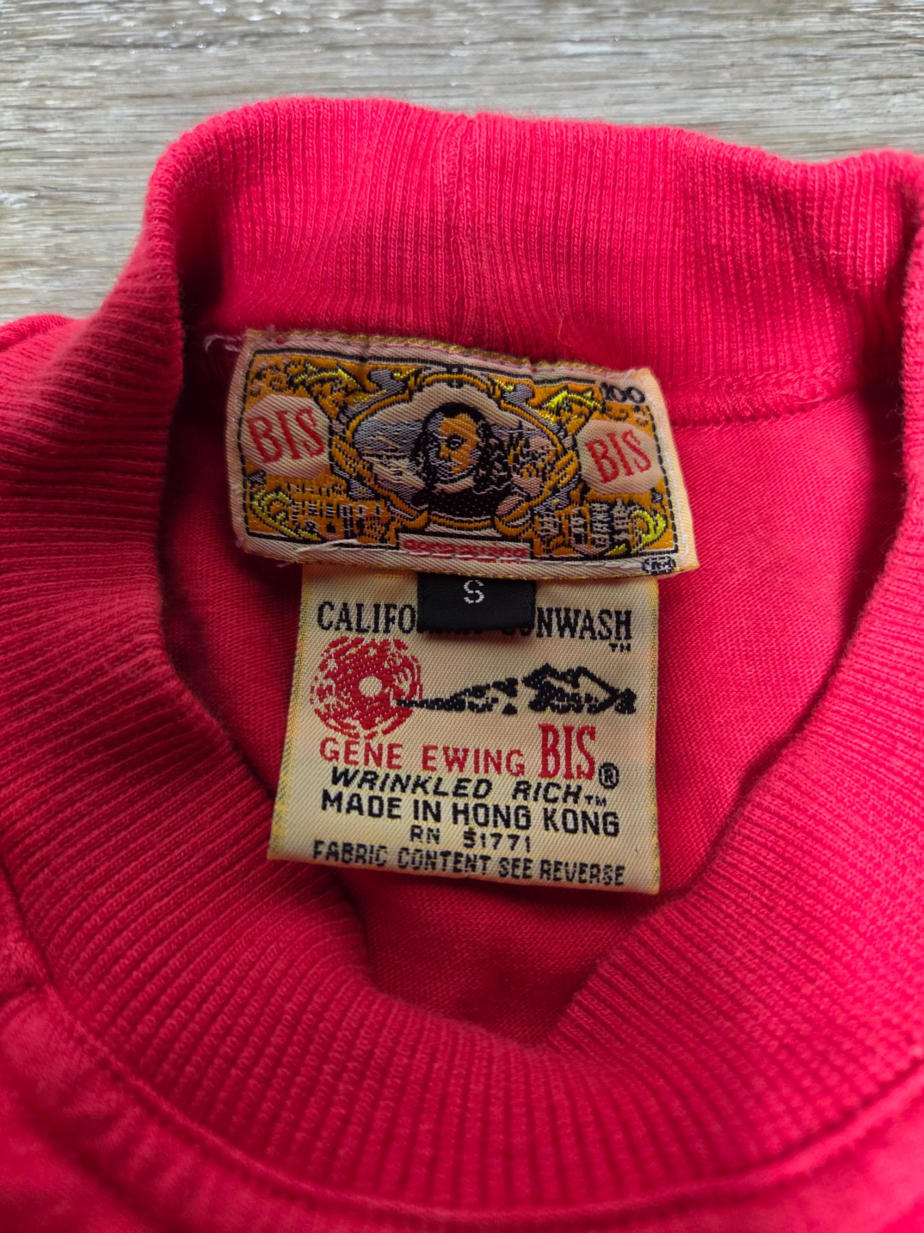 Vintage Gene Ewing BIS Nautical Anchor Beaded T-Shirt Womens S Red - Image 3