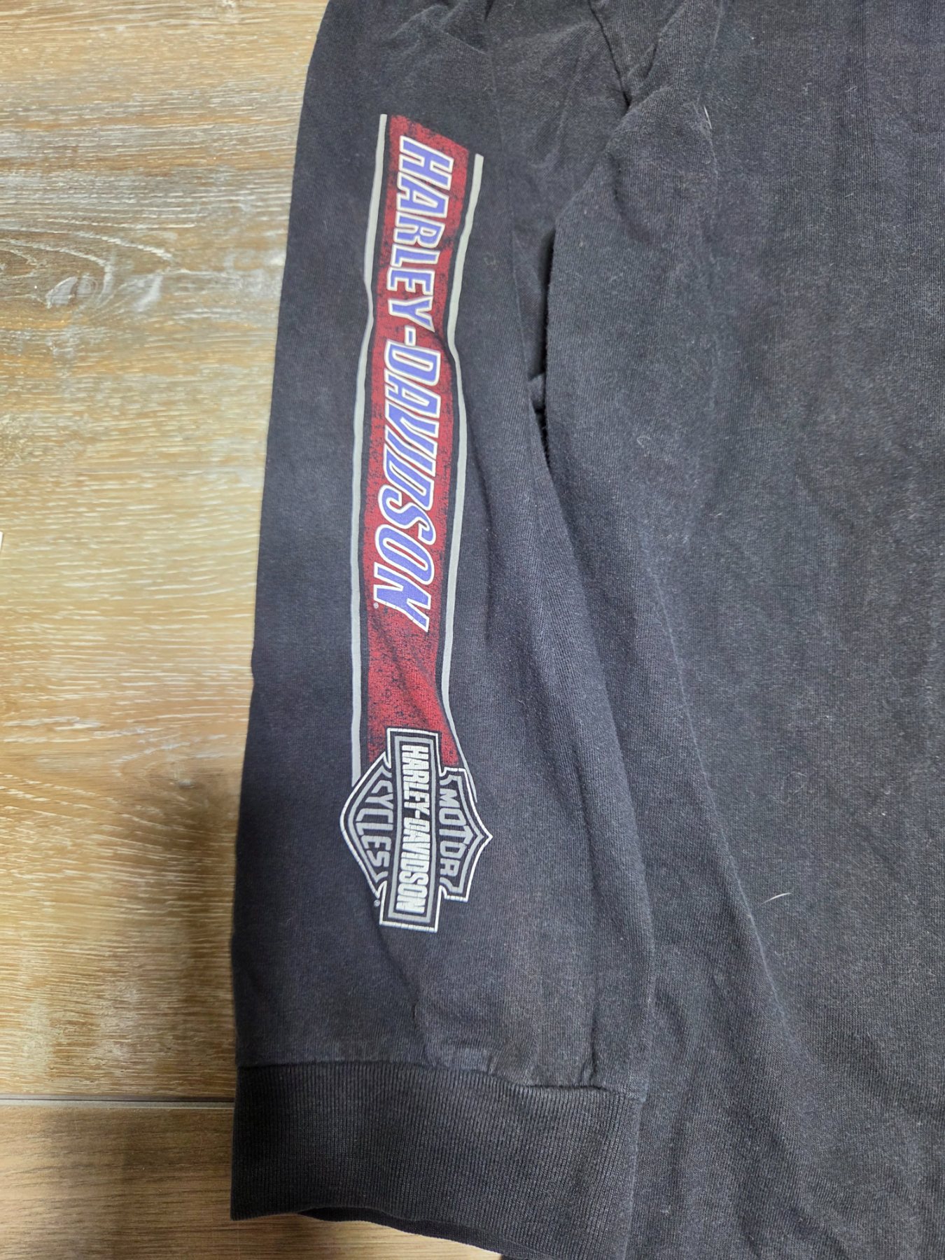 Harley-Davidson Long Sleeve Pocket T Shirt Mens 2XL Black Kokomo IN 2011 - Image 5