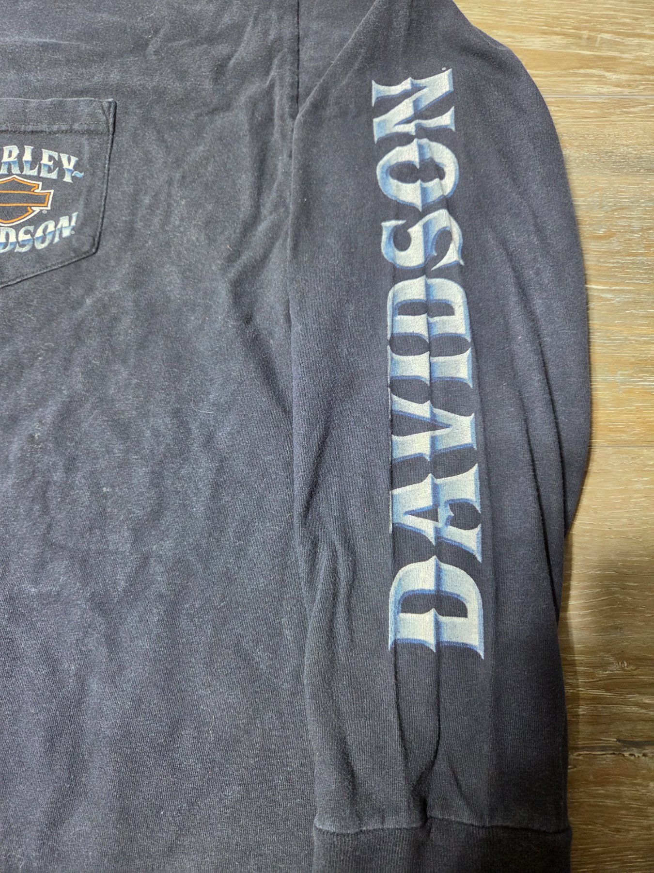 Vintage 2002 Harley-Davidson Long Sleeve Shirt Men's 3XL Black Made USA - Image 3