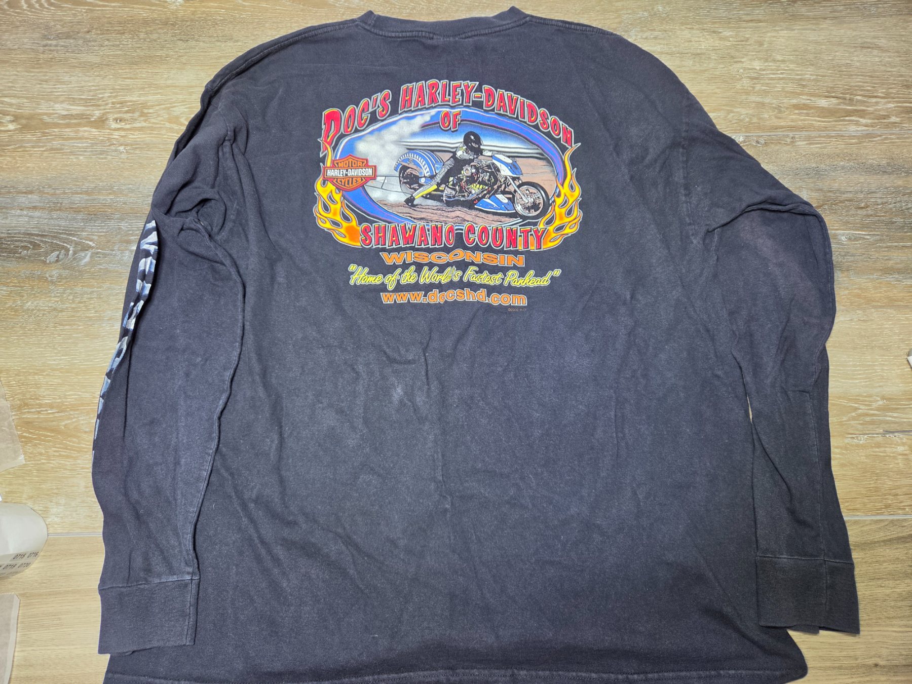 Vintage 2002 Harley-Davidson Long Sleeve Shirt Men's 3XL Black Made USA - Image 2