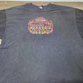 Harley-Davidson Killer Ride Wasilla Alaska Flame T-Shirt Men's 3XL Black