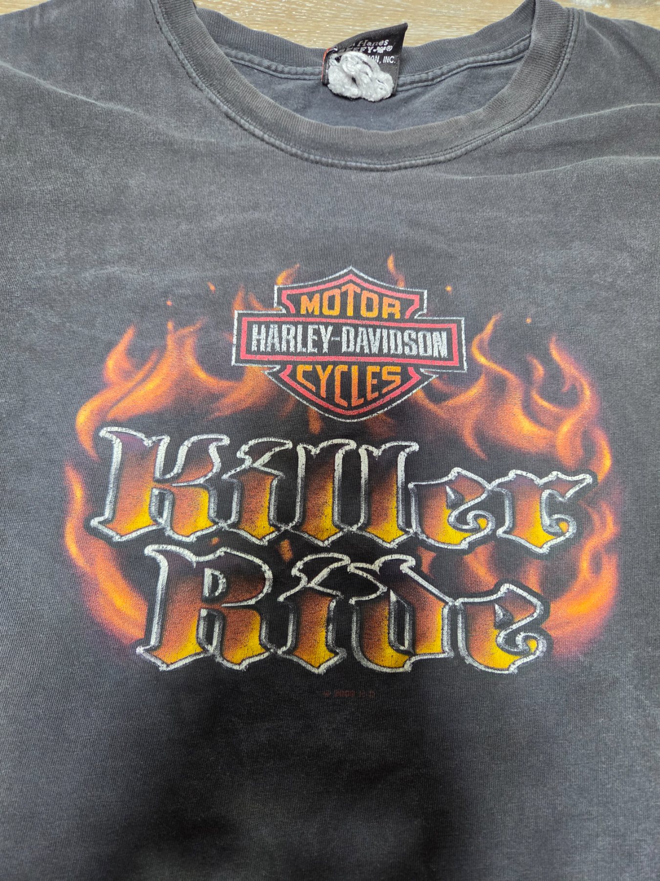 Harley-Davidson Killer Ride Wasilla Alaska Flame T-Shirt Men's 3XL Black - Image 2