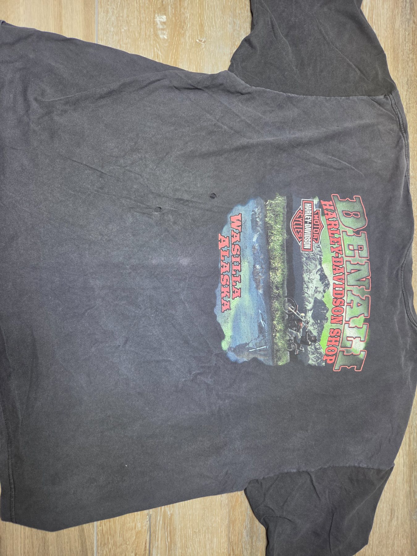Harley-Davidson Killer Ride Wasilla Alaska Flame T-Shirt Men's 3XL Black - Image 5
