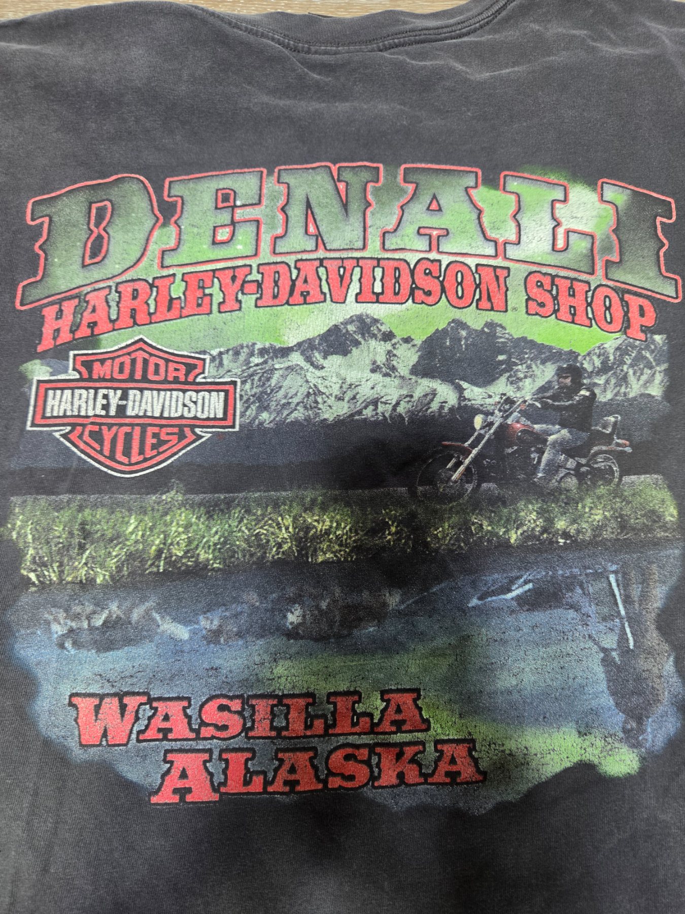 Harley-Davidson Killer Ride Wasilla Alaska Flame T-Shirt Men's 3XL Black - Image 6
