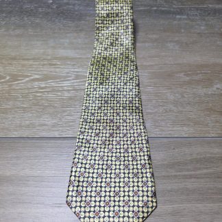 Florence Neckwear Men's Yellow Floral Geometric Necktie