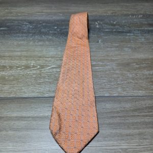 Club Room by Charter Club Geometric Necktie Men's Orange Gray