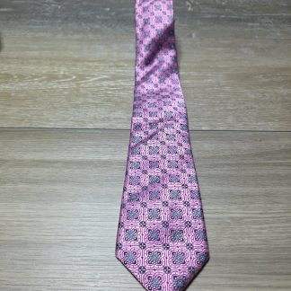 English Laundry Men's Necktie Pink Purple Floral Medallion