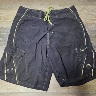 Laguna Cargo Board Shorts Men's 36 Black Drawstring Mesh Lined