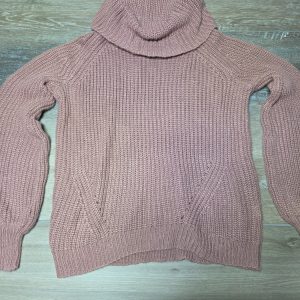 Charlotte Russe Chunky Knit Turtleneck Pullover Sweater Women M Pink