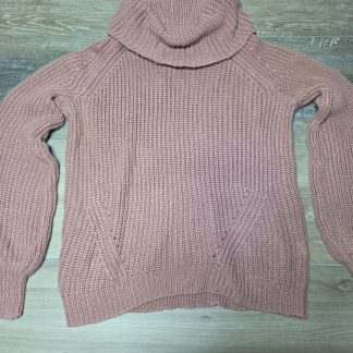 Charlotte Russe Chunky Knit Turtleneck Pullover Sweater Women M Pink