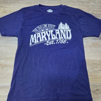 Home Free Maryland Old Line State Graphic T-Shirt Unisex Adult S Blue
